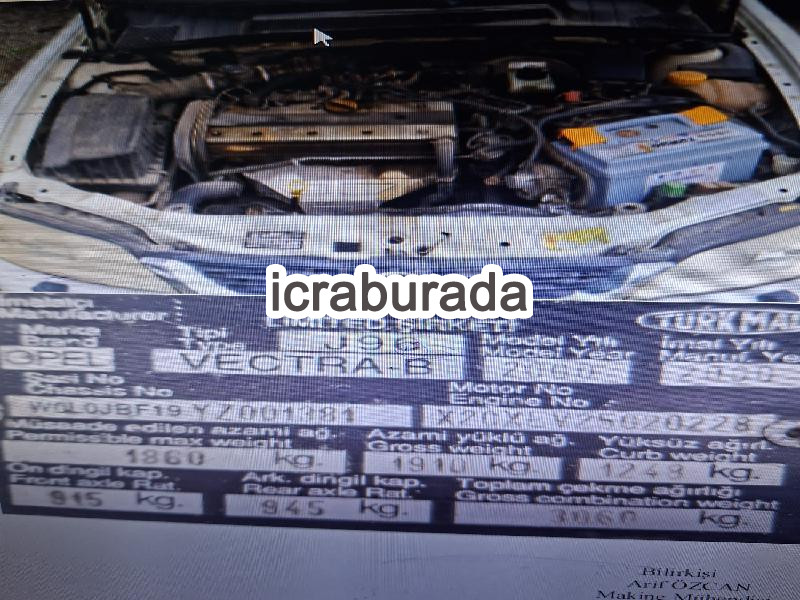 icralık Opel  VECTRA 2.0 CDX  Otomobil Belirtilmedi Belirtilmedi Belirtilmedi