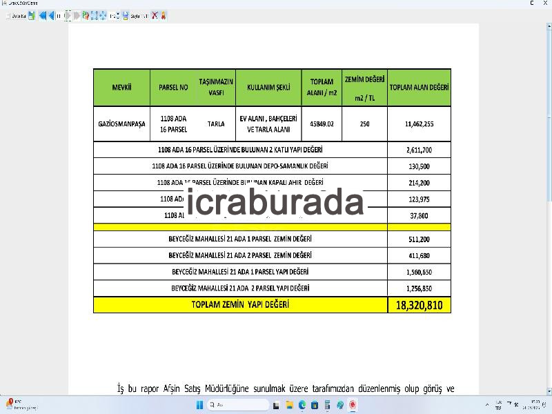 icralık  m2 Arsa Kahramanmaraş Afşin Beyceğiz