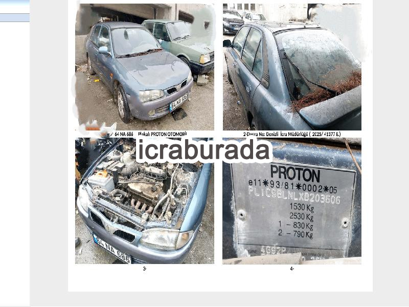 icralık Proton  PERSONA  Otomobil Denizli Merkez Merkez