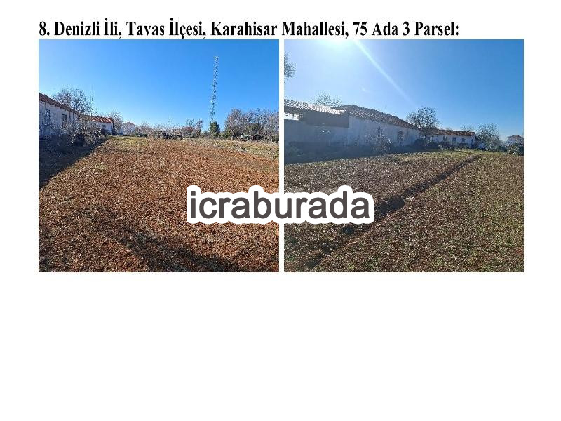 icralık  m2 Arsa Denizli Tavas Karahisar