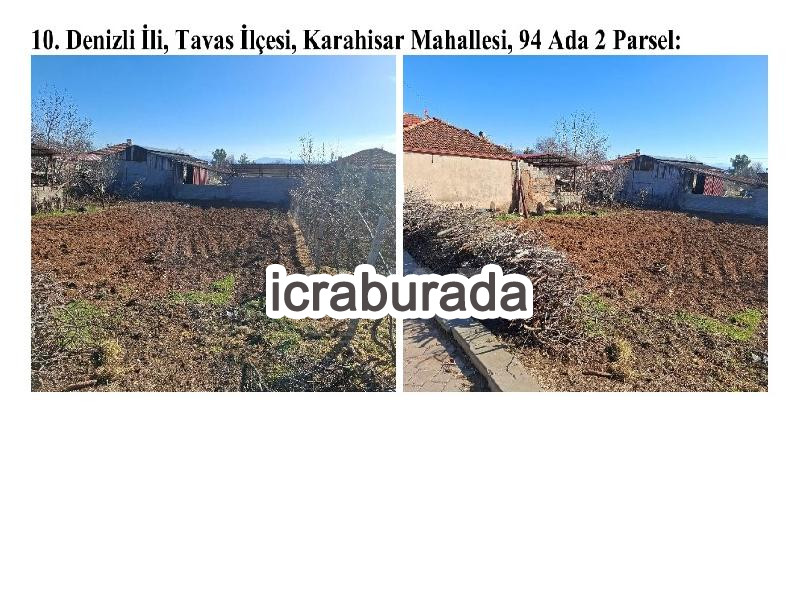 icralık  m2 Arsa Denizli Tavas Karahisar