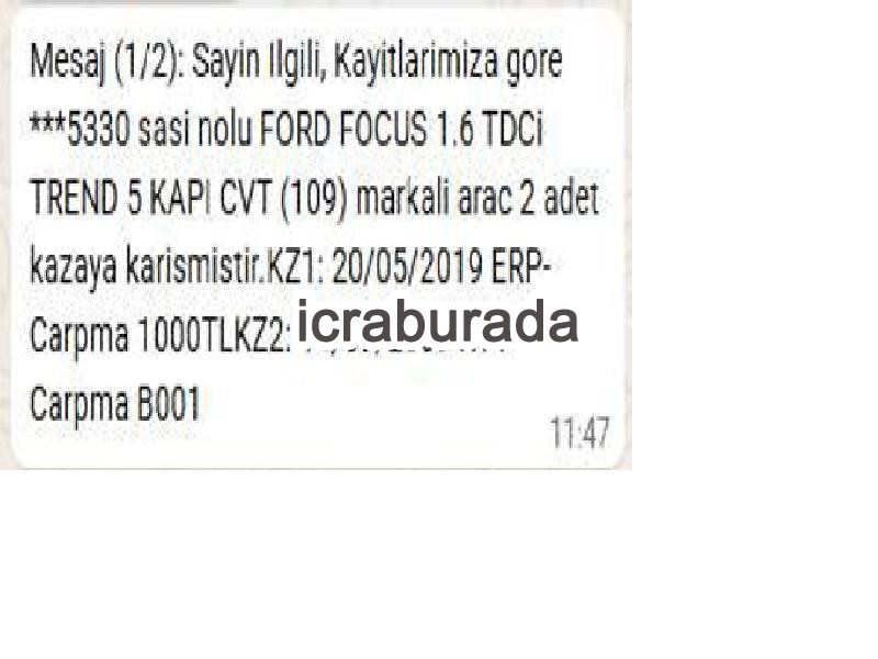 icralık Ford  FOCUS  Otomobil Belirtilmedi Belirtilmedi Belirtilmedi