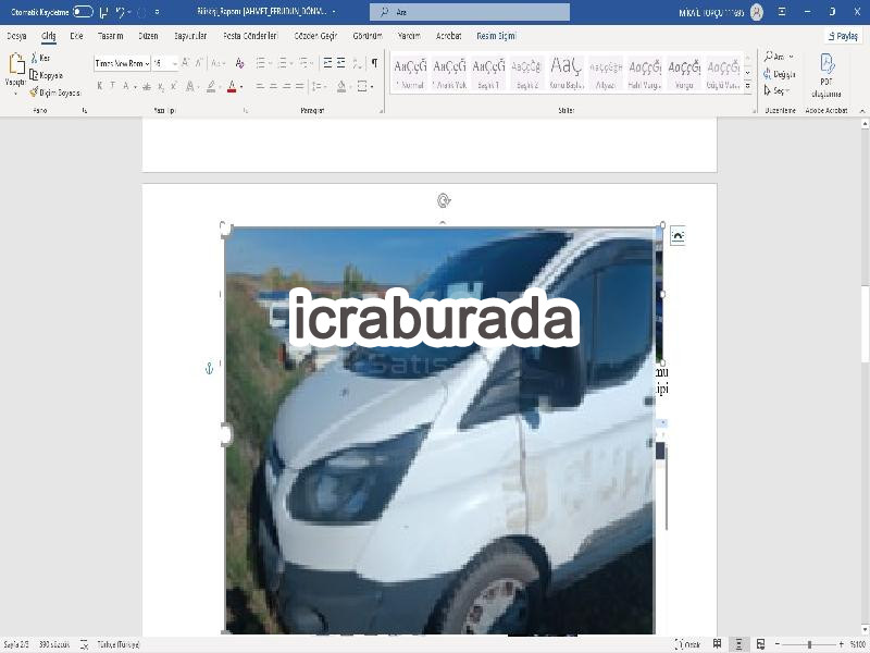 icralık Ford FCC Kamyonet Sakarya Merkez Merkez