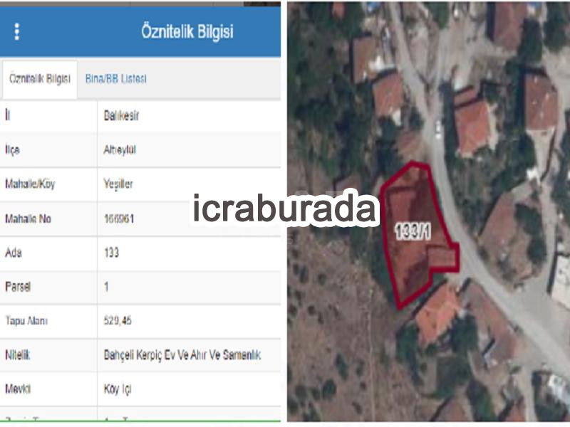 icralık  m2 Mustakil Ev Balıkesir Altıeylül Yeşiller