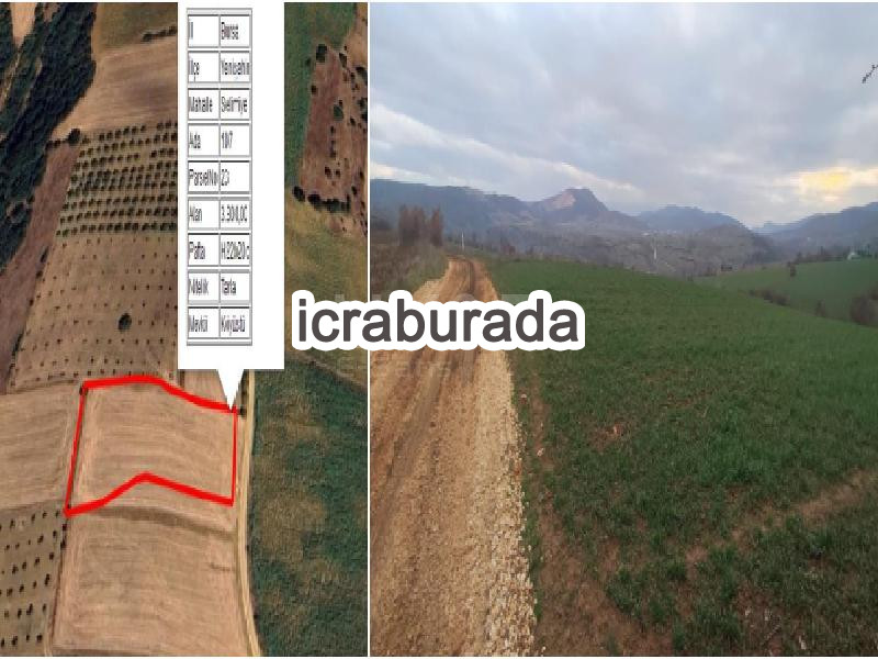 icralık  m2 Tarla Bursa Yenişehir Selimiye