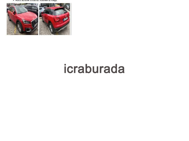 icralık Audi  GA  Otomobil Belirtilmedi Belirtilmedi Belirtilmedi