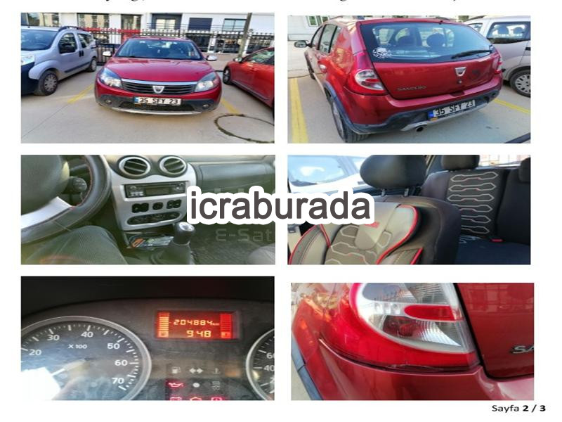 icralık Dacia  SD  Otomobil Belirtilmedi Belirtilmedi Belirtilmedi