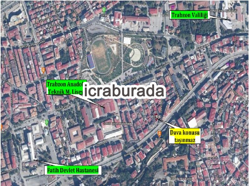 icralık  m2 Arsa Trabzon Ortahisar İnönü