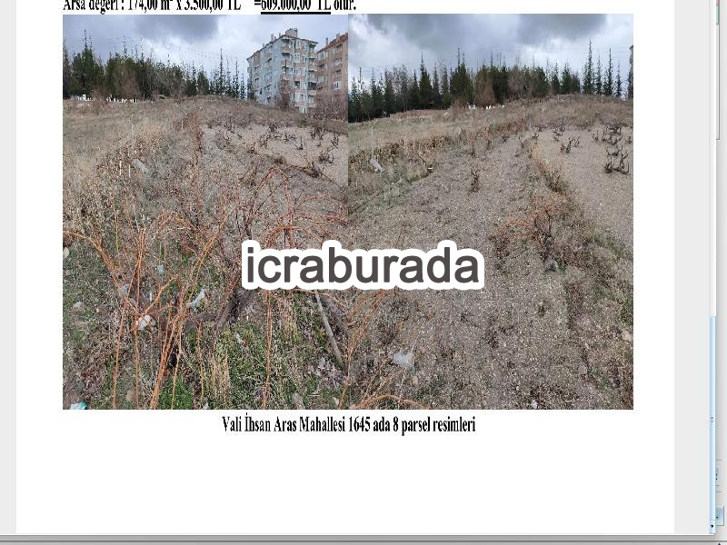 icralık  m2 Arsa Kayseri İncesu Vali İhsan Aras
