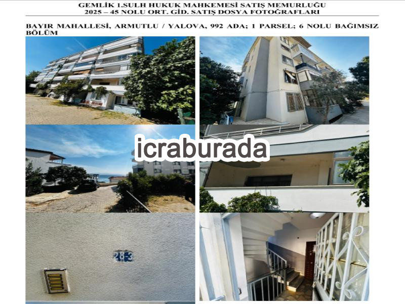 icralık 6 m2 Daire Yalova Armutlu Bayir