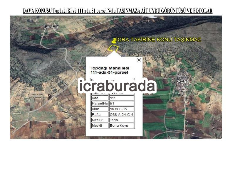 icralık  m2 Tarla Kilis Merkez Topdaği