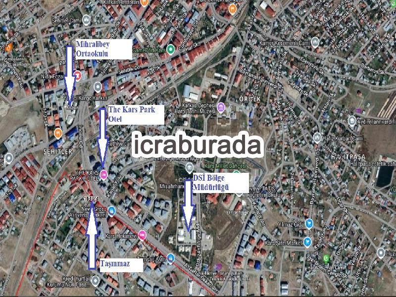 icralık 1 m2 Dukkan Kars Merkez Yenişehir