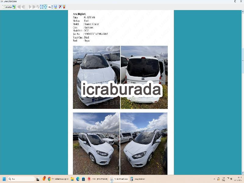 icralık Ford JT8 Kamyonet Kahramanmaraş Merkez Merkez