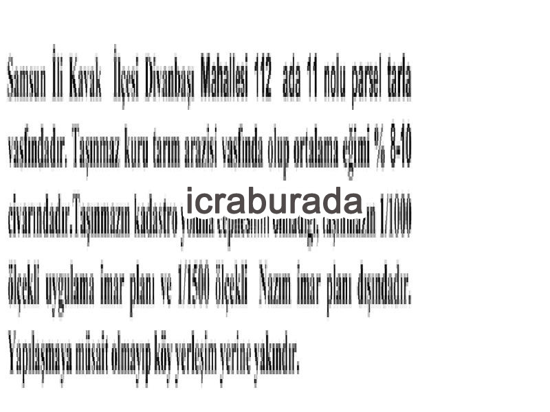 icralık  m2 Tarla Samsun Kavak Divanbaşi