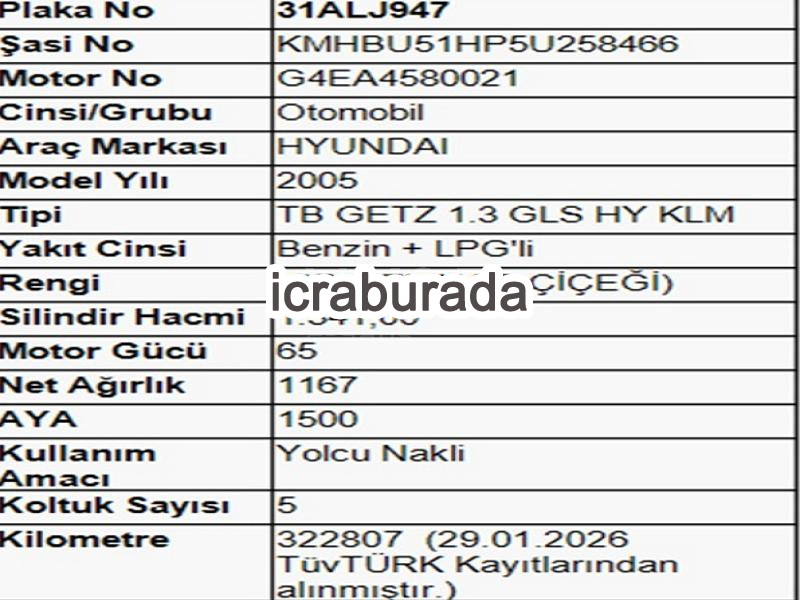 icralık Hyundai  TB  Otomobil Belirtilmedi Belirtilmedi Belirtilmedi