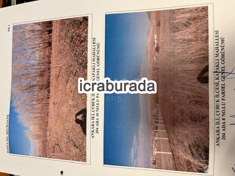 icralık  m2 Tarla Ankara Çubuk Kapakli