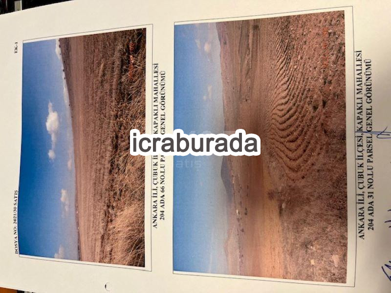 icralık  m2 Tarla Ankara Çubuk Kapakli