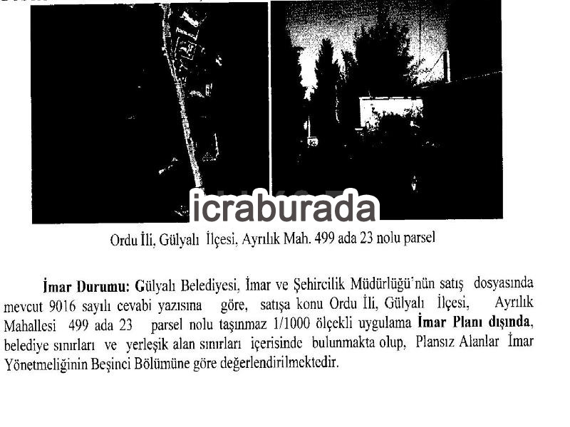 icralık  m2 Diger Ordu Gülyalı Ayrilik