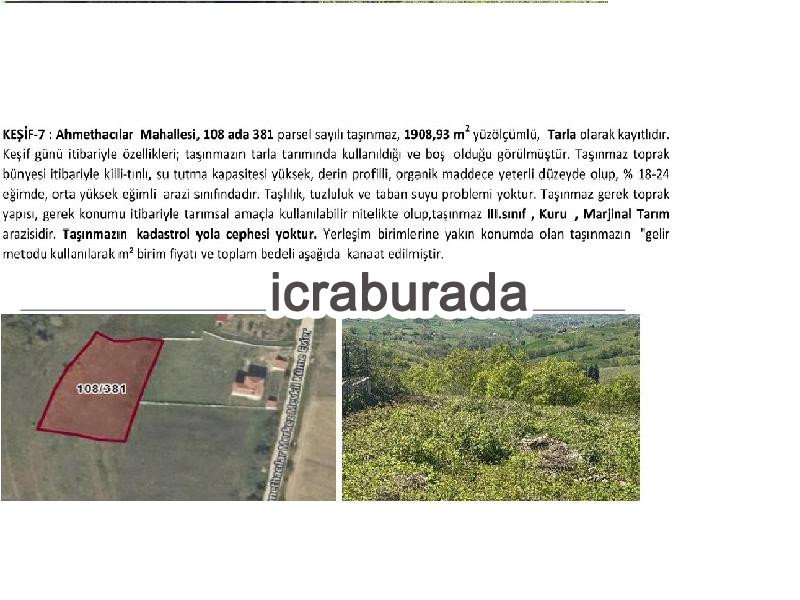 icralık  m2 Tarla Kocaeli Kandıra Ahmethacilar