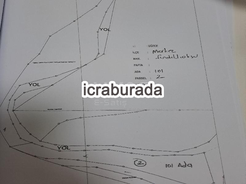icralık  m2 Diger Düzce Merkez Findikli Aksu