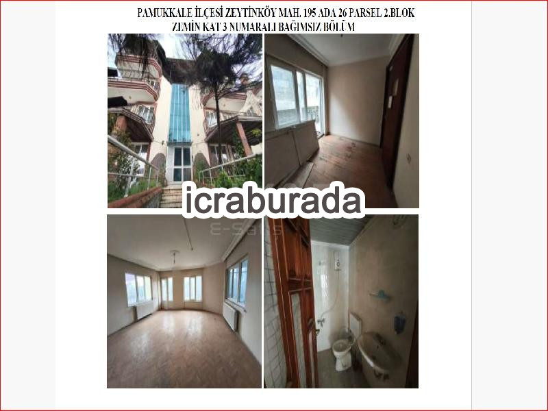 icralık  m2 Daire Denizli Pamukkale Zeytinköy