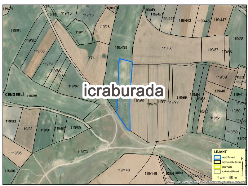 icralık  m2 Tarla Kırklareli Babaeski Çengerli