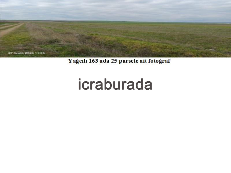 icralık  m2 Tarla Edirne Süloğlu Yağcili