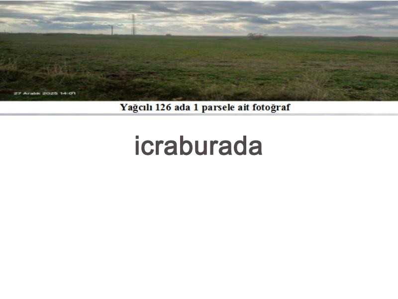 icralık  m2 Tarla Edirne Süloğlu Yağcili