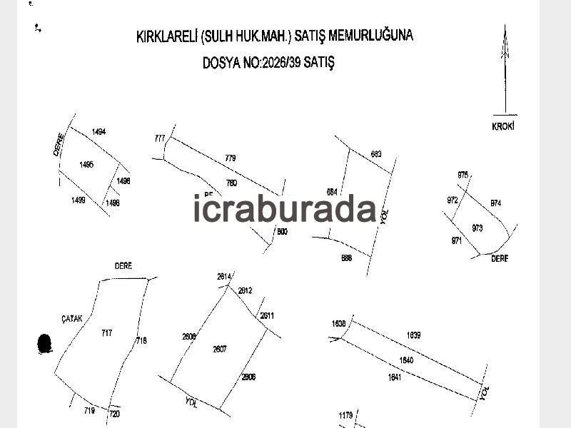 icralık  m2 Arsa Kırklareli Merkez Deveçataği