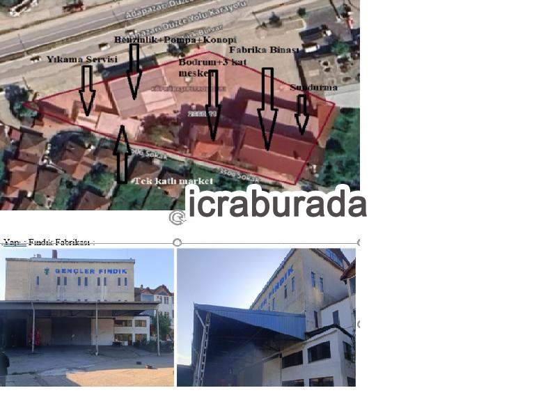 icralık  m2 Fabrika Sakarya Hendek Dereboğazi