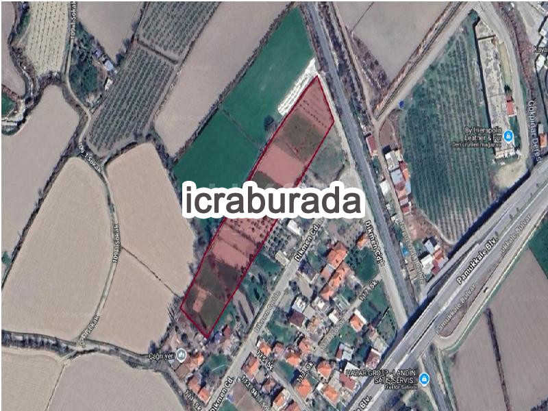 icralık  m2 Tarla Denizli Pamukkale Korucuk
