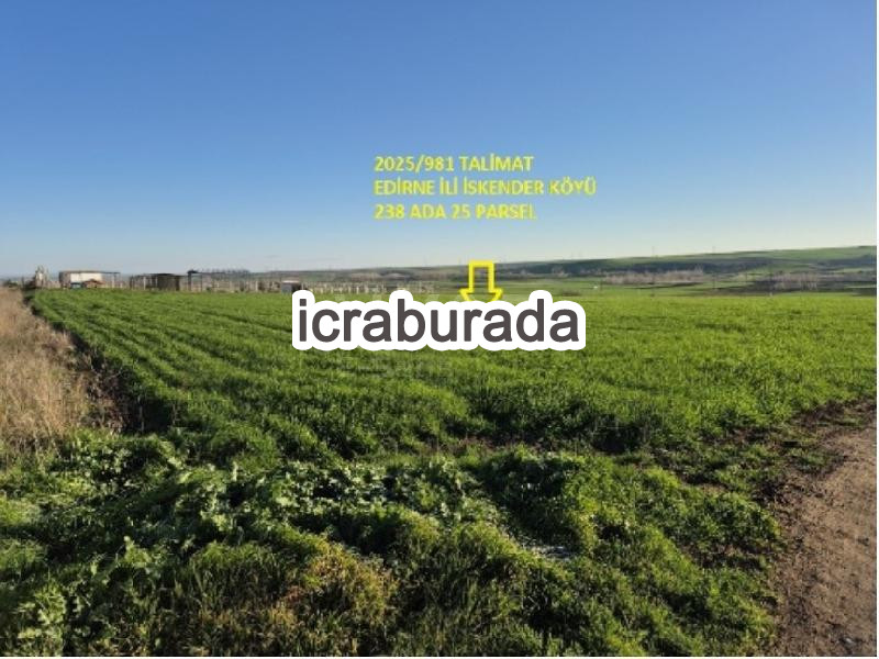 icralık  m2 Tarla Edirne Merkez İskender