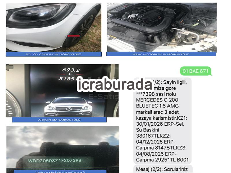 icralık Benz  204  Otomobil Belirtilmedi Belirtilmedi Belirtilmedi