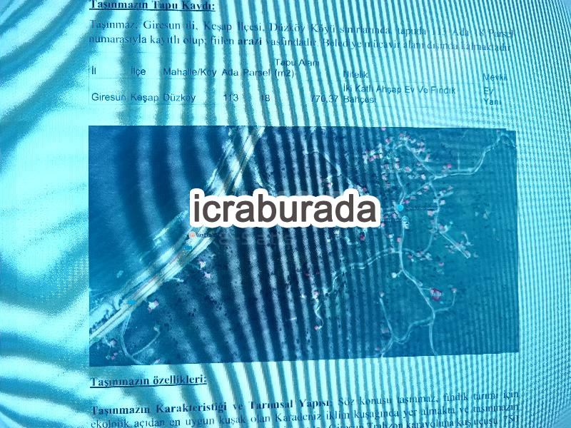 icralık  m2 Arsa Giresun Keşap Düzköy