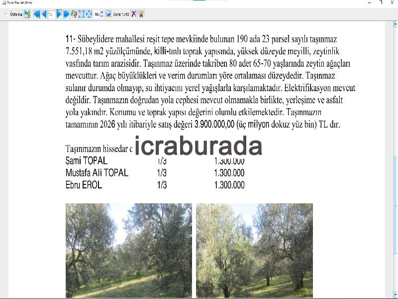 icralık  m2 Diger Balıkesir Burhaniye Sübeylidere