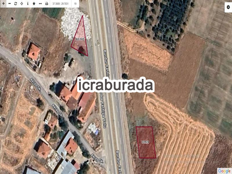 icralık  m2 Tarla Burdur Tefenni Kir