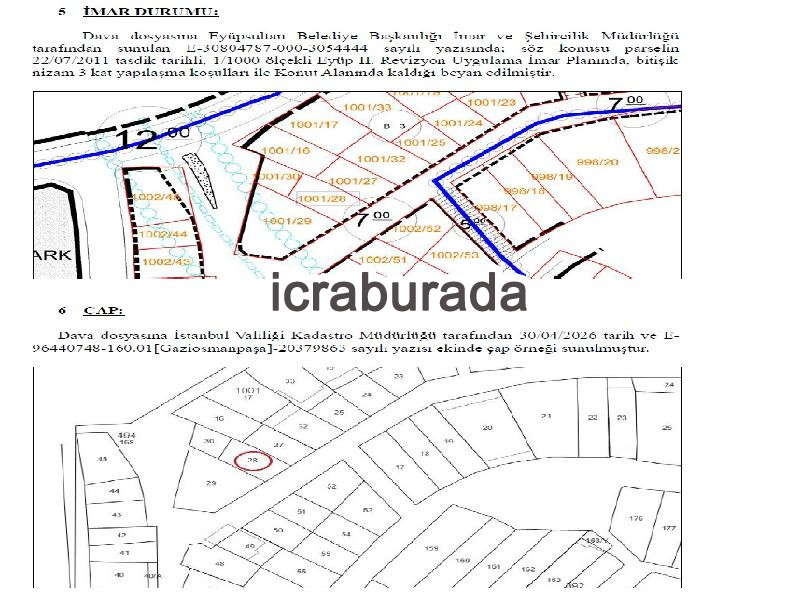 icralık  m2 Arsa İstanbul Eyüpsultan Düğmeciler